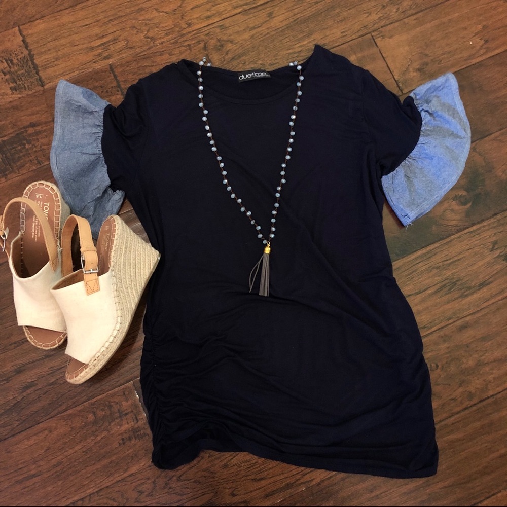 XL Duetime Maternity Top Navy